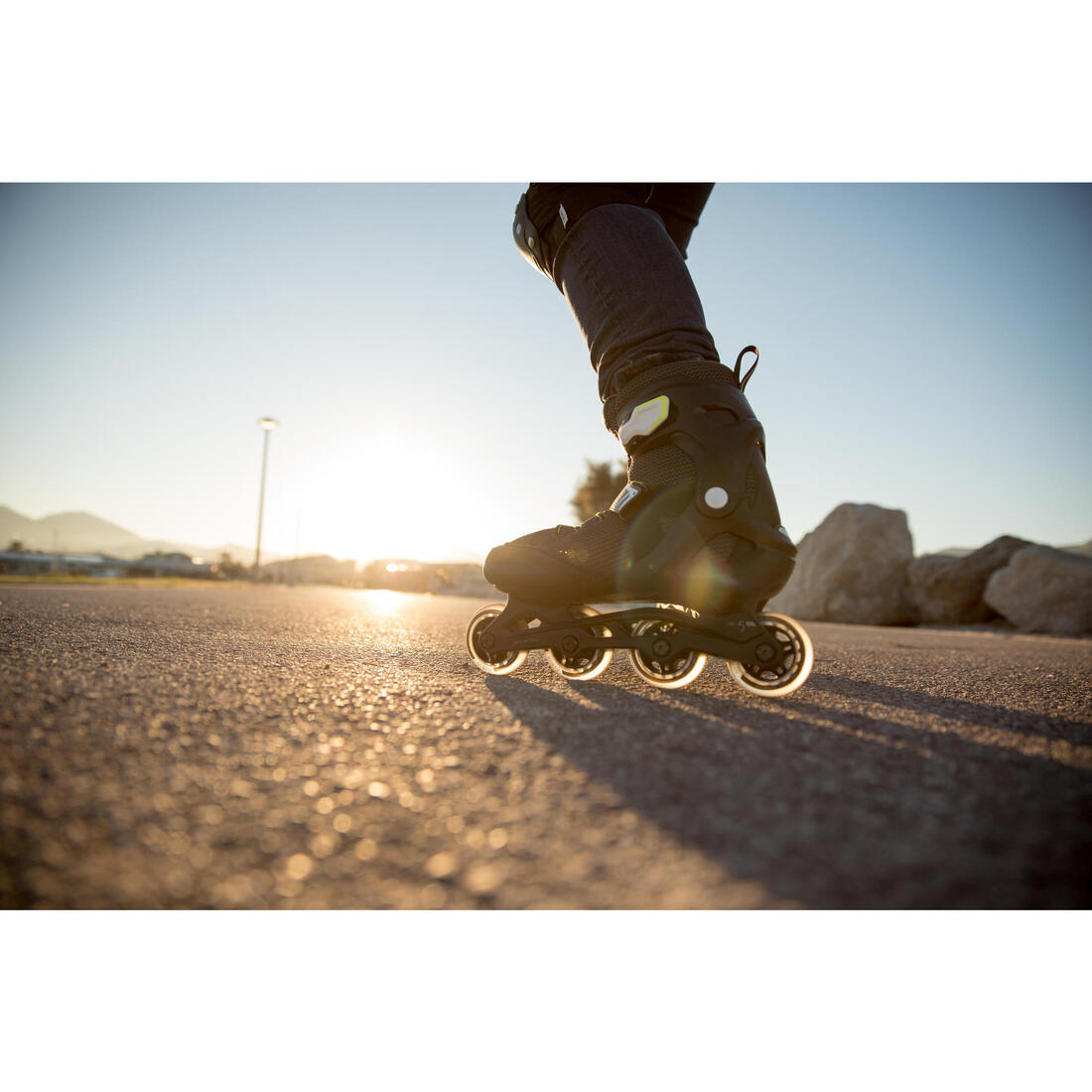 Roller fitness adulte FIT100 Noir Argent