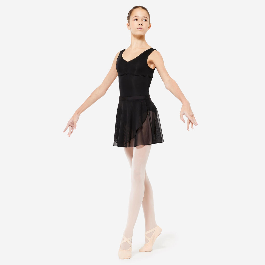 Jupette portefeuille danse classique longue en voile