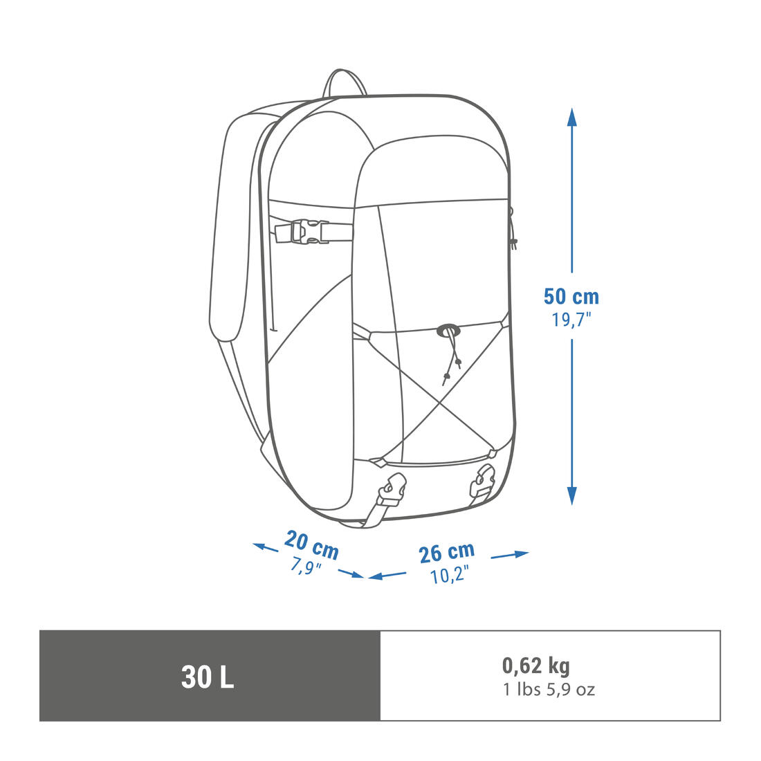 Sac à dos de randonnée 30l - nh arpenaz 100