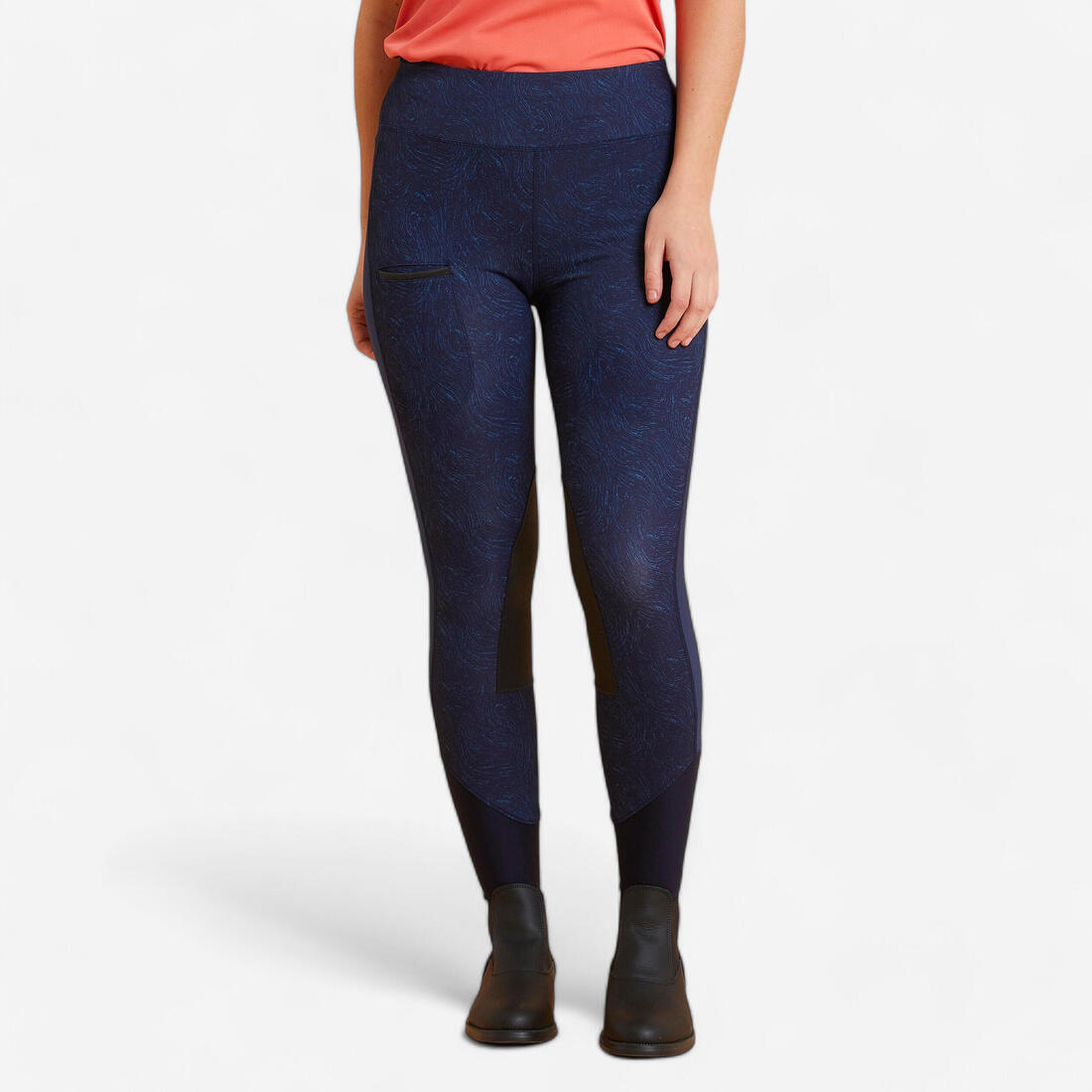 Legging équitation léger Femme - 100 marine