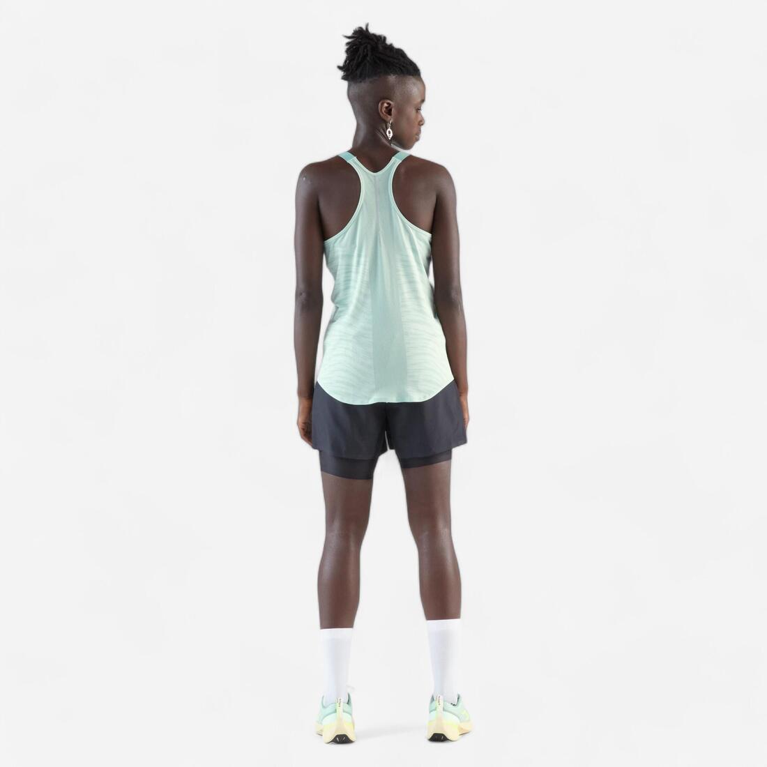 Débardeur running avec brassière intégrée femme - kiprun run 500 confort
