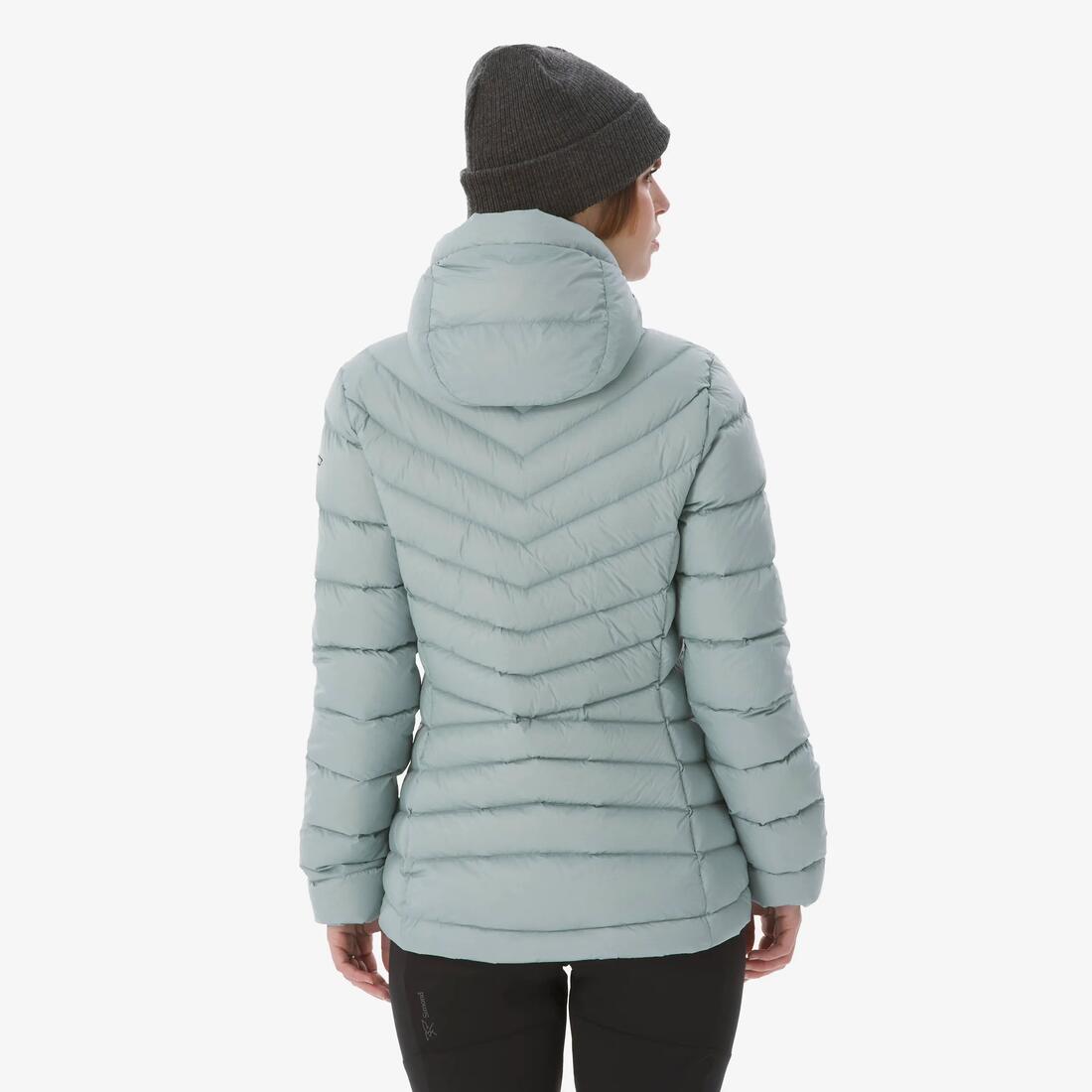 Doudoune à capuche en duvet de trek montagne - mt500 -10 °c - femme