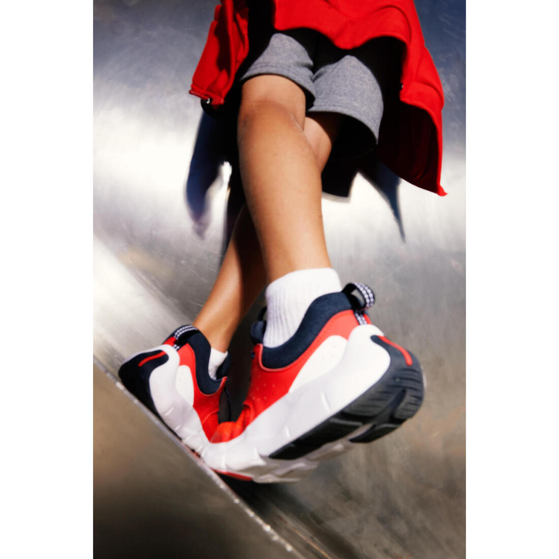Chaussures de sport à scratch légères enfant, Playful Fast noir et