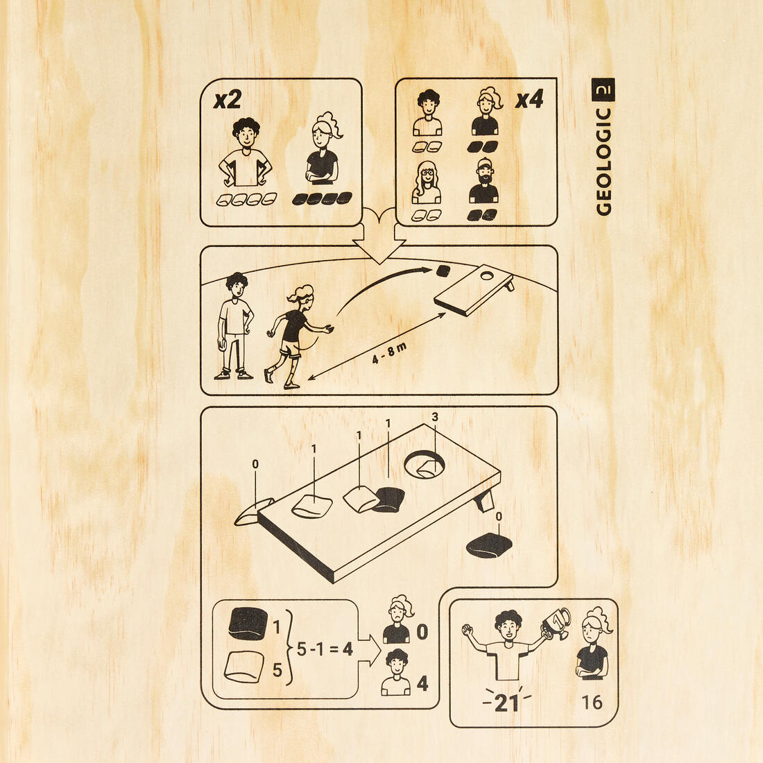 JEU DE CORNHOLE Compact prêt-à-jouer