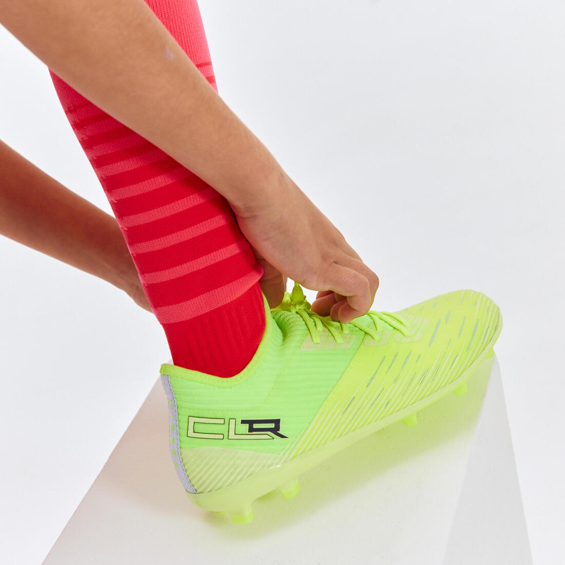 Chaussettes de football rayée enfant viralto club jr marine