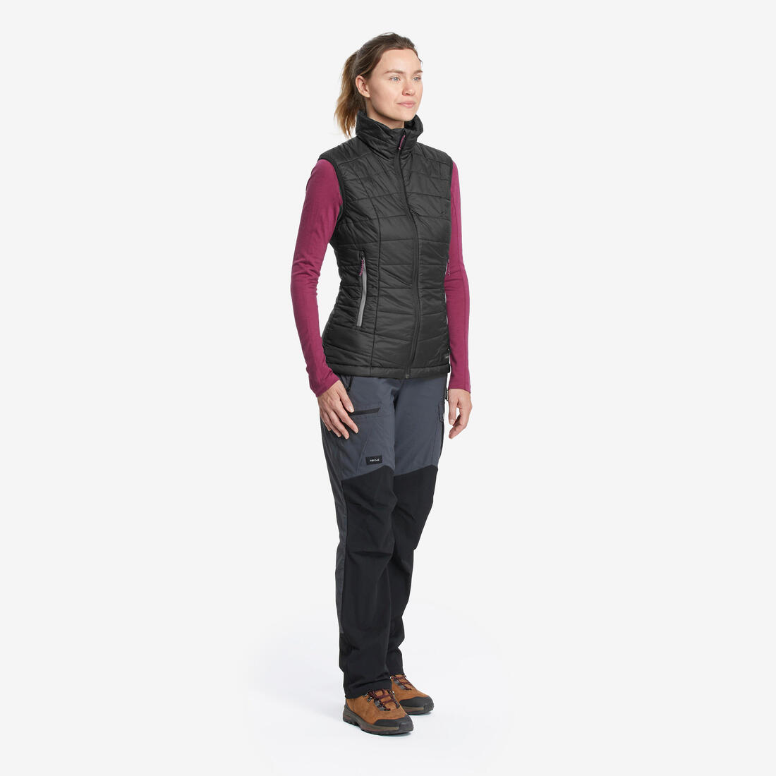 Doudoune de trek sans manches synthétique Femme, MT100