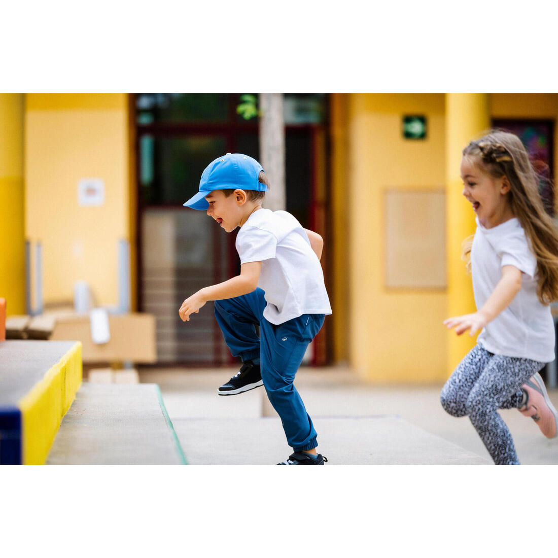 Pantalon de Survêtement Multisports Respirant Léger Mixte pour Enfant - Bleu