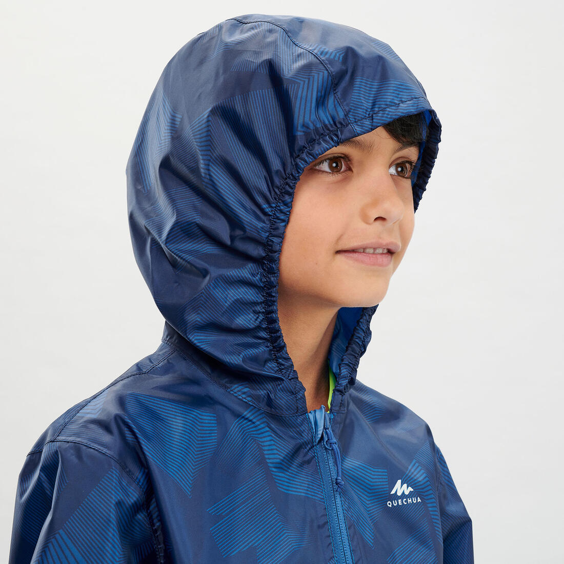 Veste imperméable de randonnée zip enfant 7-15 ans, MH100