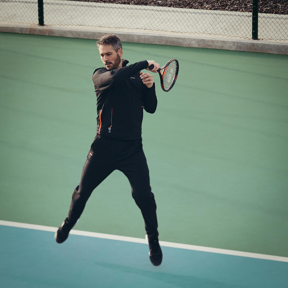 Veste de tennis Homme TJA 900 Noir