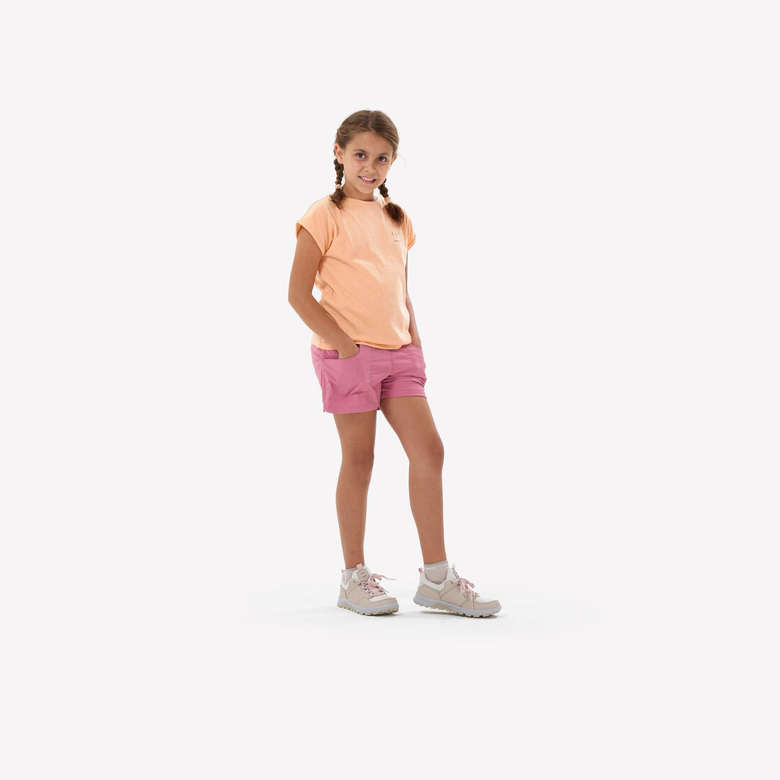 Short de randonnée enfant - MH500 gris foncé - 7 15 ans