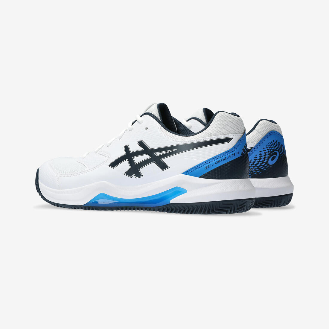 Chaussures de Tennis terre battue homme - Gel Dedicate 8 blanc bleu