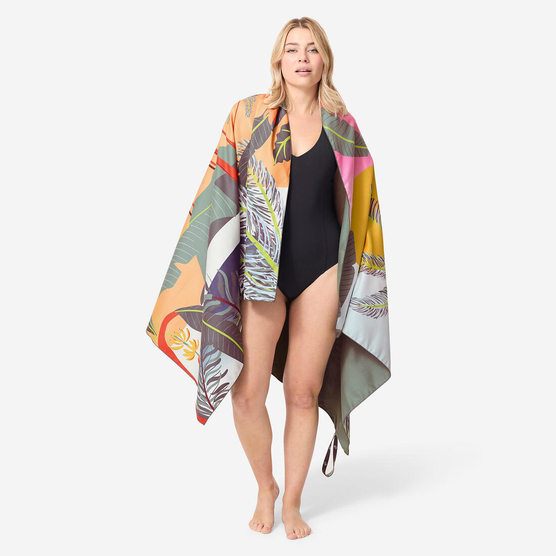 Serviette de bain microfibre imprimé taille xl 110 x 175 cm