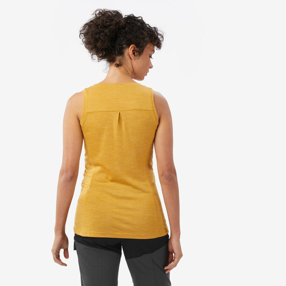 Débardeur laine mérinos de trek voyage - travel 500 corail femme