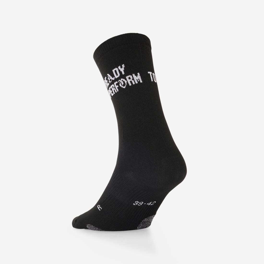 Chaussettes de fitness mi-mollet x5, noir imprimé