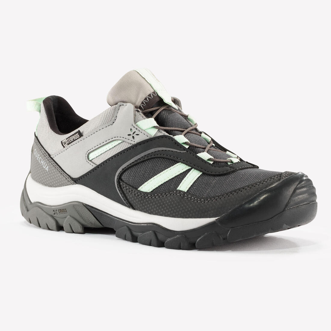 Chaussures imperméables de randonnée enfant avec lacet -CROSSROCK - 35-38