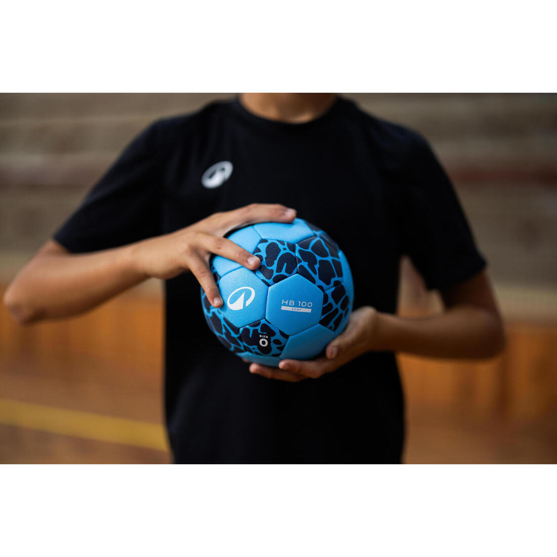 Ballon de handball taille 0 - HB 100 light bleu