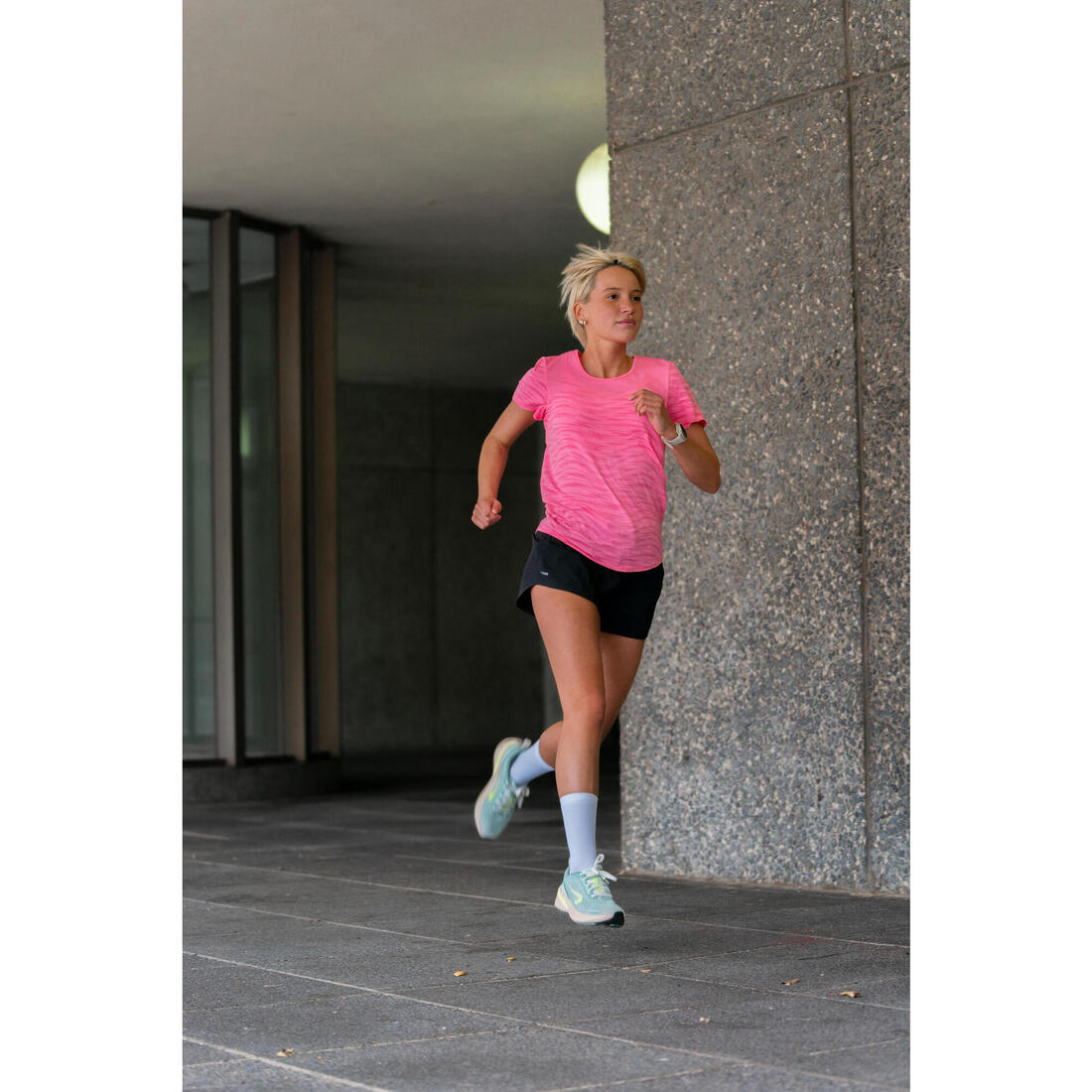 T-shirt running & trail sans couture femme - kiprun run 500 confort