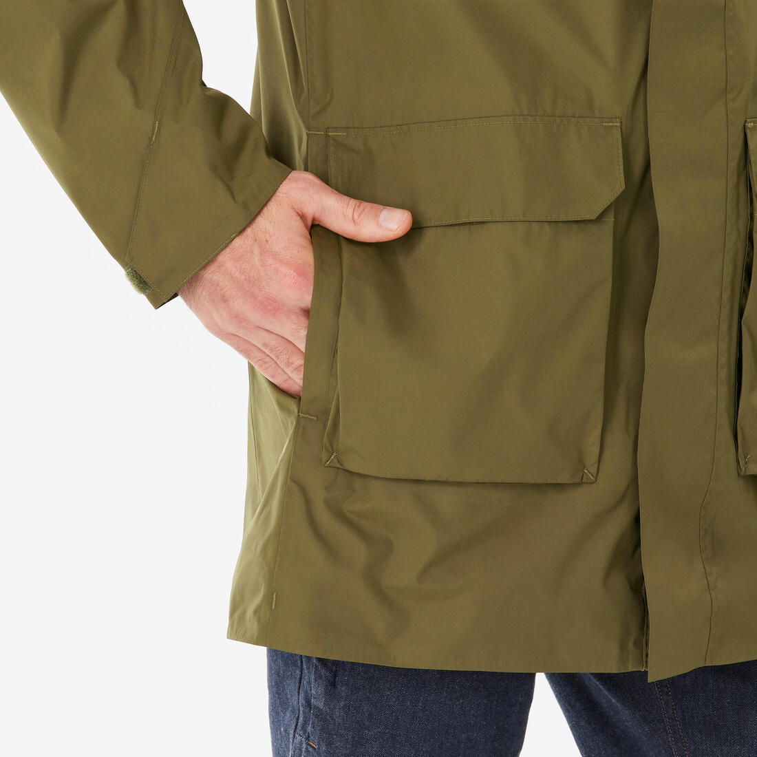 Veste de randonnée imperméable homme, NH500 Longue