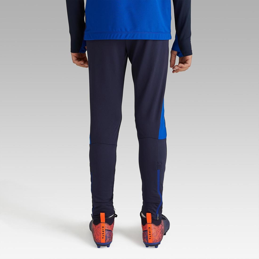 Pantalon de football d'entrainement enfant TP 900 noir et gris foncé.