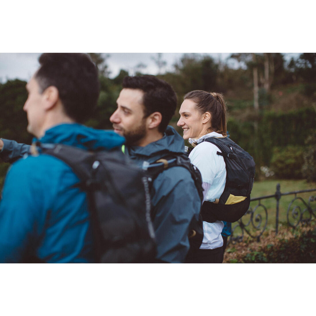 Veste imperméable de running & trail running Homme - KIPRUN Run 500 Rain Noire