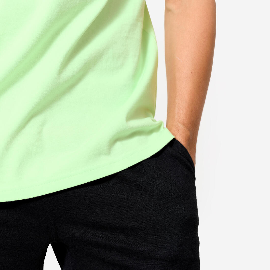 T-shirt fitness homme col rond manches courtes