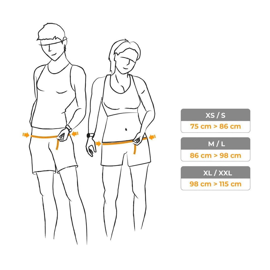 Ceinture hydratation trail running - porte bâtons