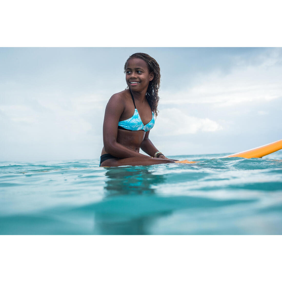 HAUT DE MAILLOT DE BAIN SURF FILLE TRIANGLE BETTY 500