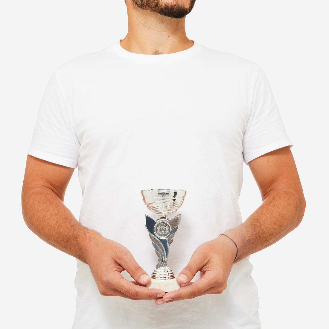 Coupe c130 argent/ bleu 19 cm