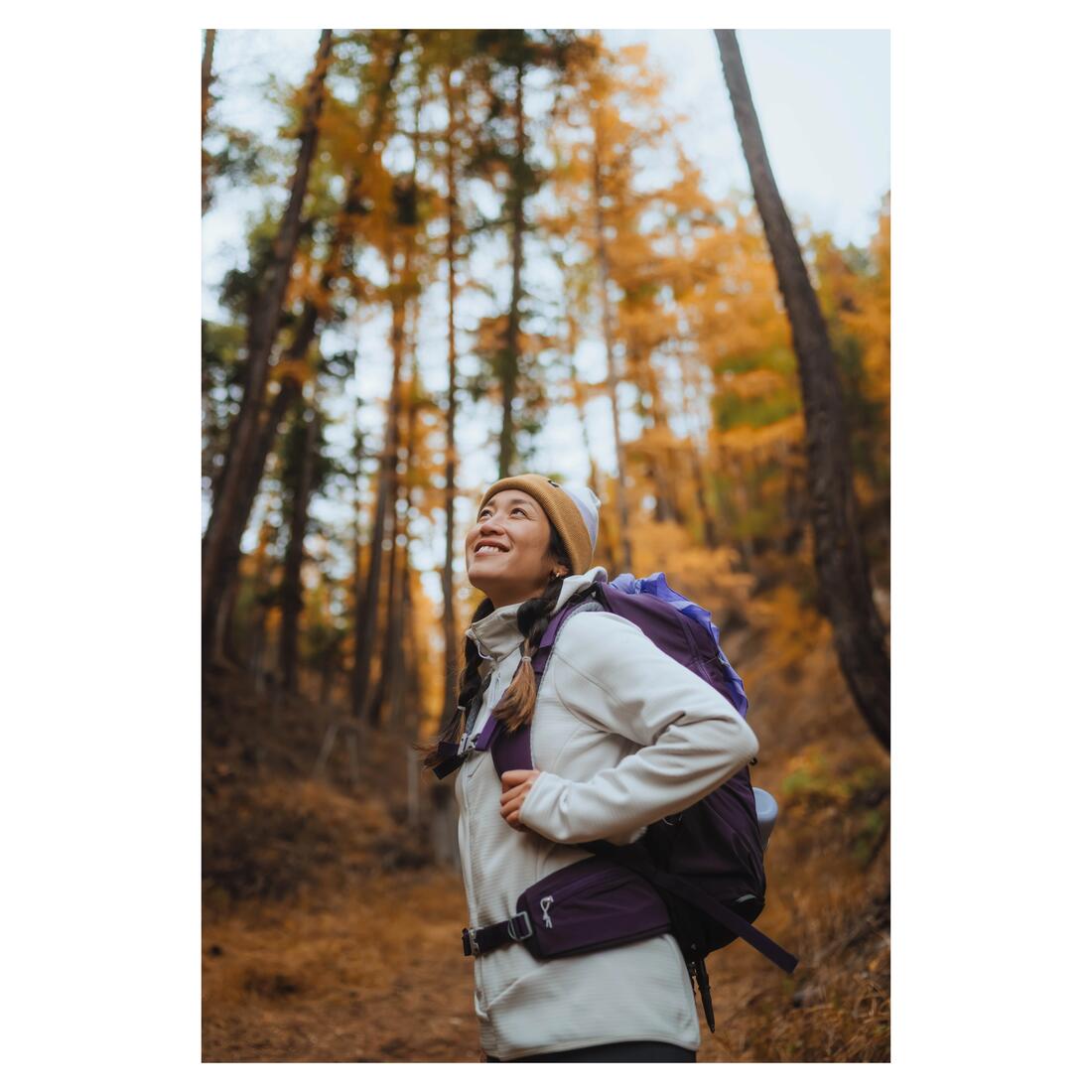 Polaire de randonnée montagne femme, MH500 full zip