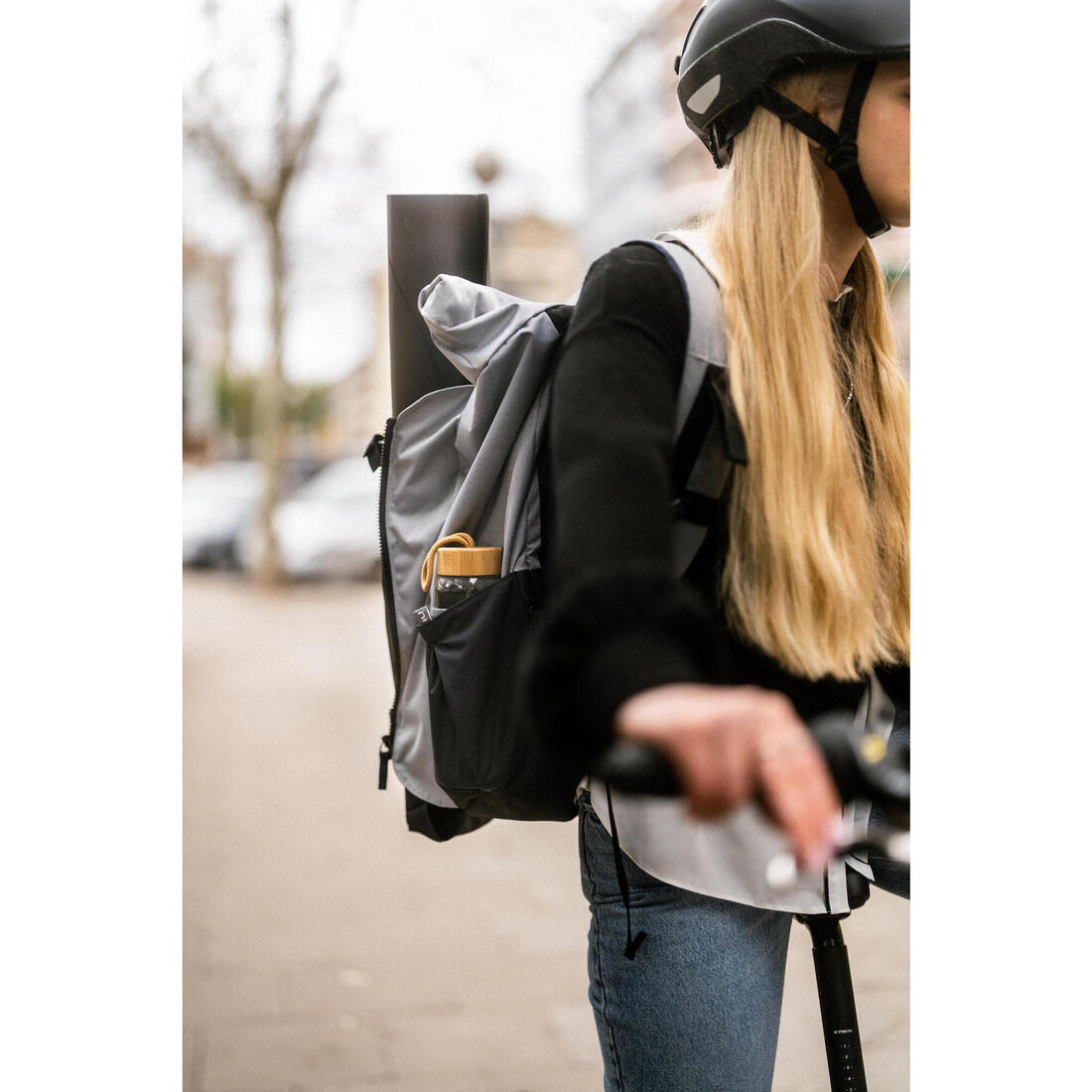 Sac à dos tapis de yoga 35L, gris