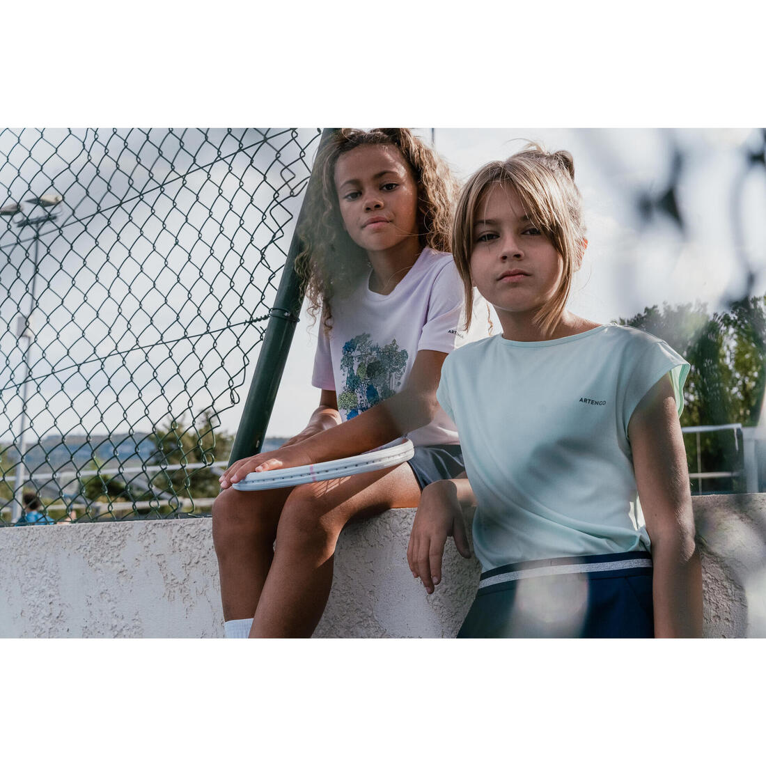 T-shirt de tennis fille - TTS500