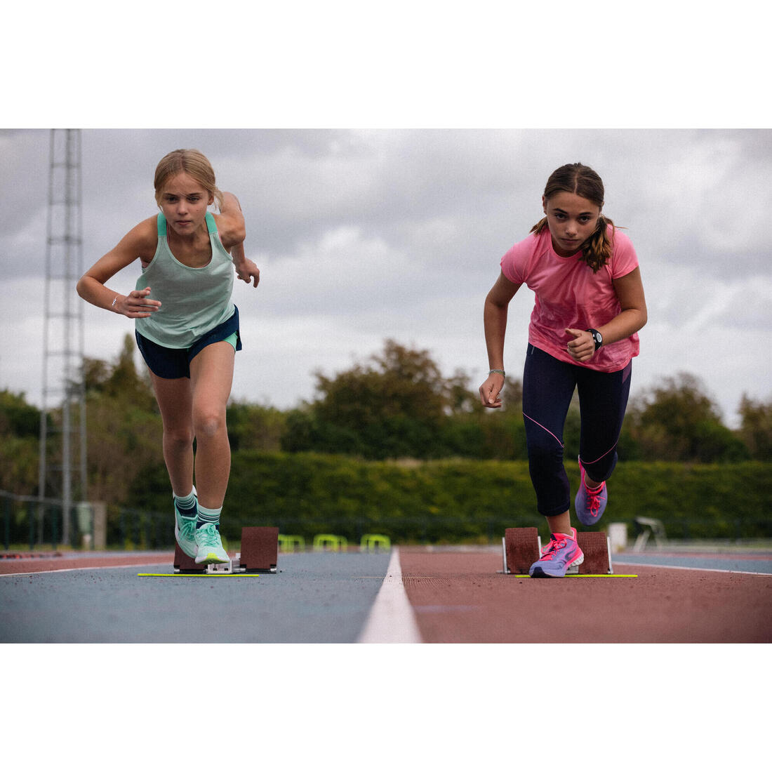 Débardeur de running sans couture Fille - KIPRUN 900 light vert
