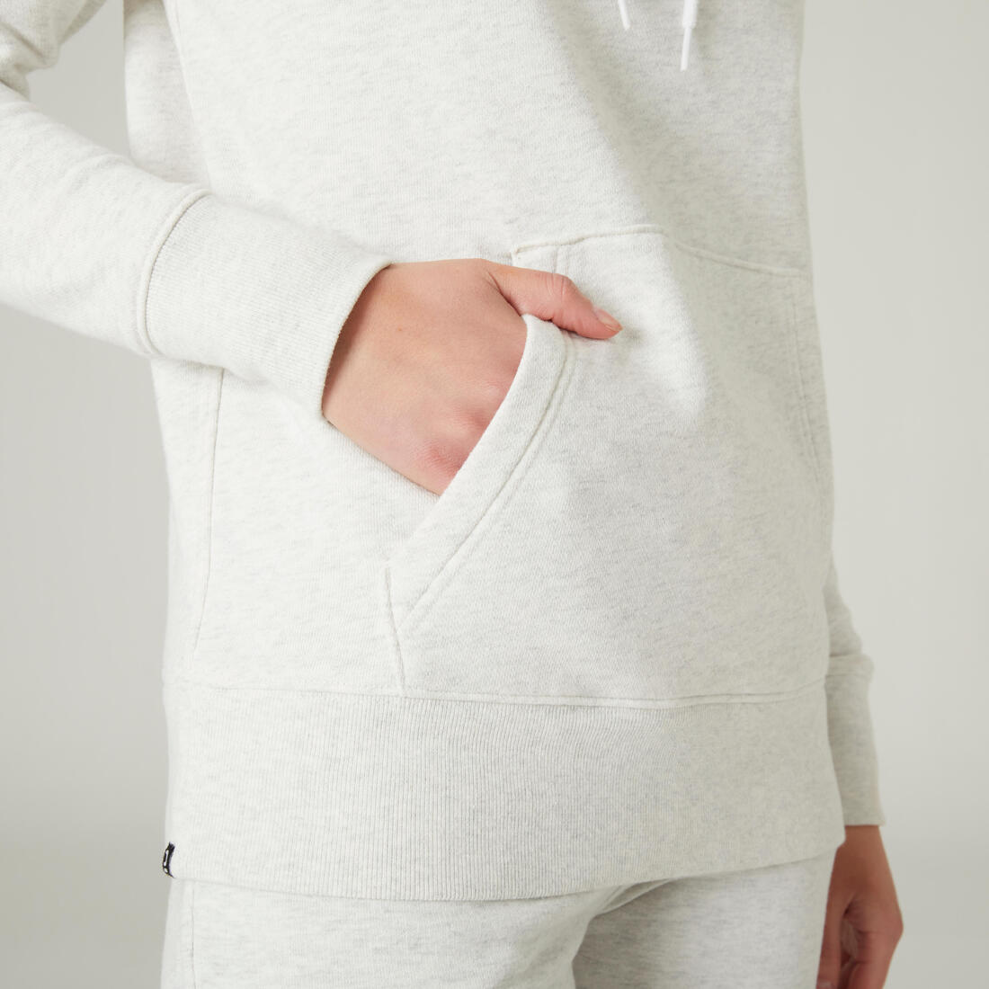Sweat à capuche en coton fitness femme