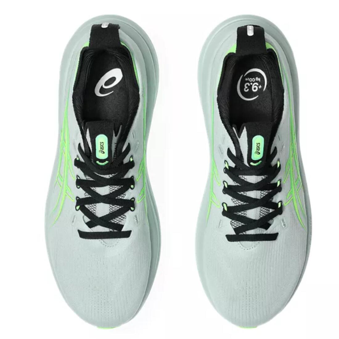Chaussures de running Homme, Asics Gel Nimbus 28 gris et vert