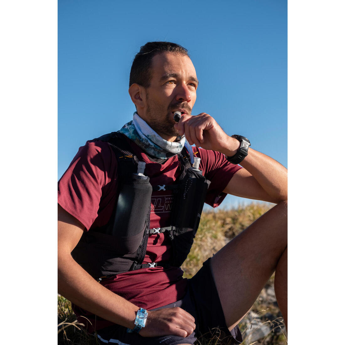 T-shirt de trail running résistant Homme - KIPRUN Run 500 Graph