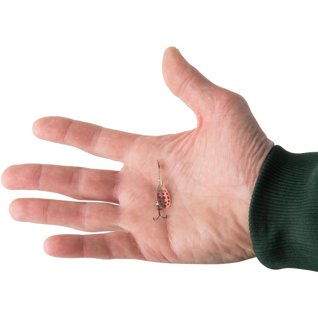 CUILLER TOURNANTE PÊCHE DES CARNASSIERS WETA + #0 ARGENT POINTS ROUGES