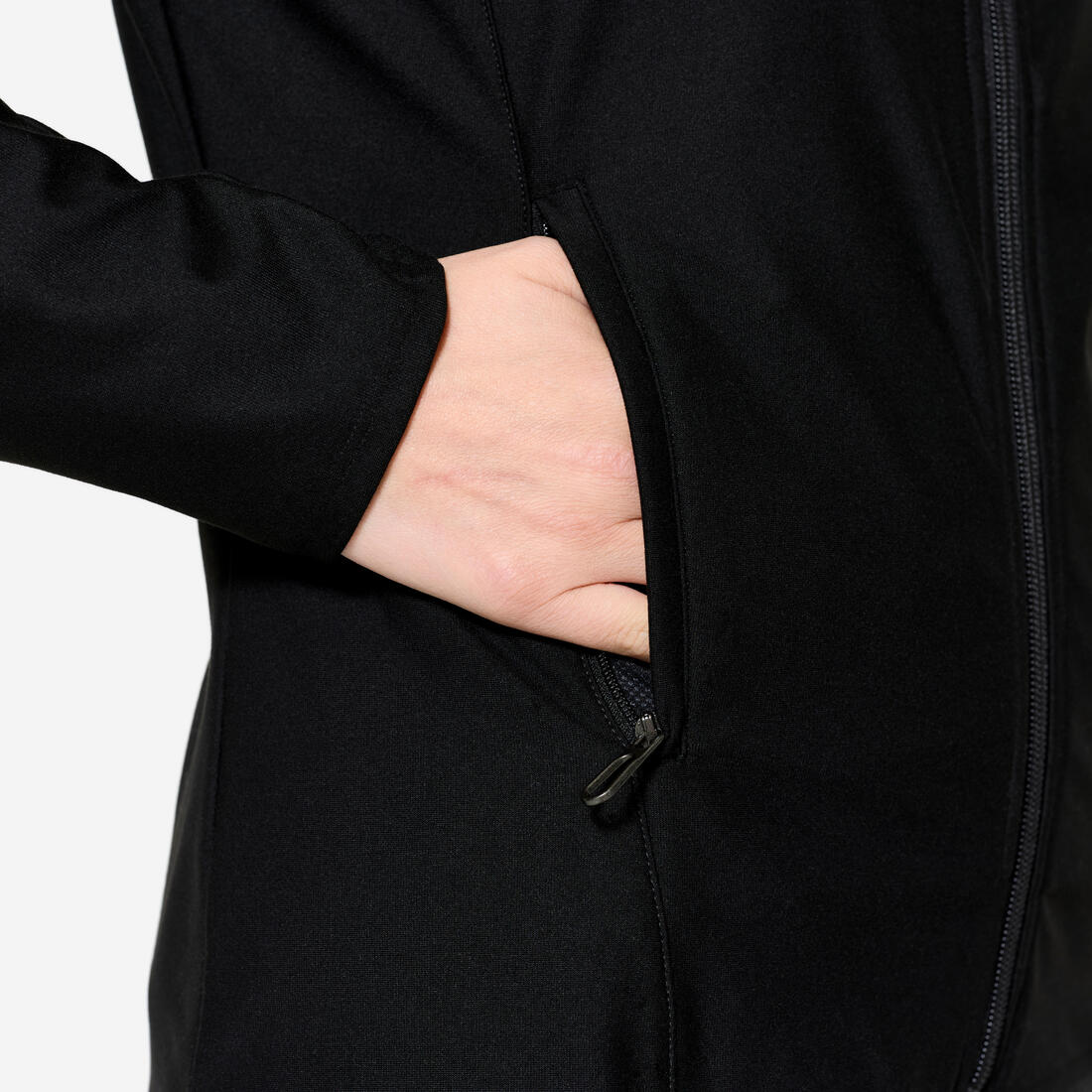 Veste zippée femme, noire