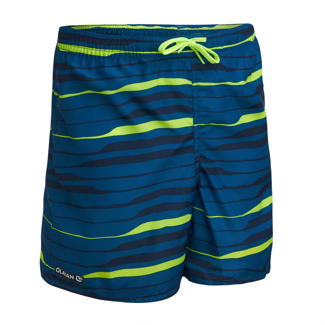 Short de bain 100 bleu noir