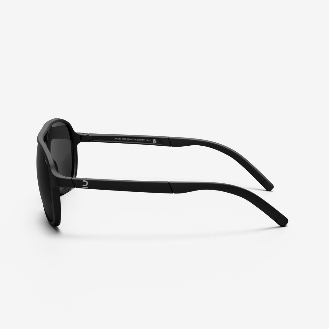 Lunettes de soleil randonnée - MH120A - adulte - catégorie 3 noires