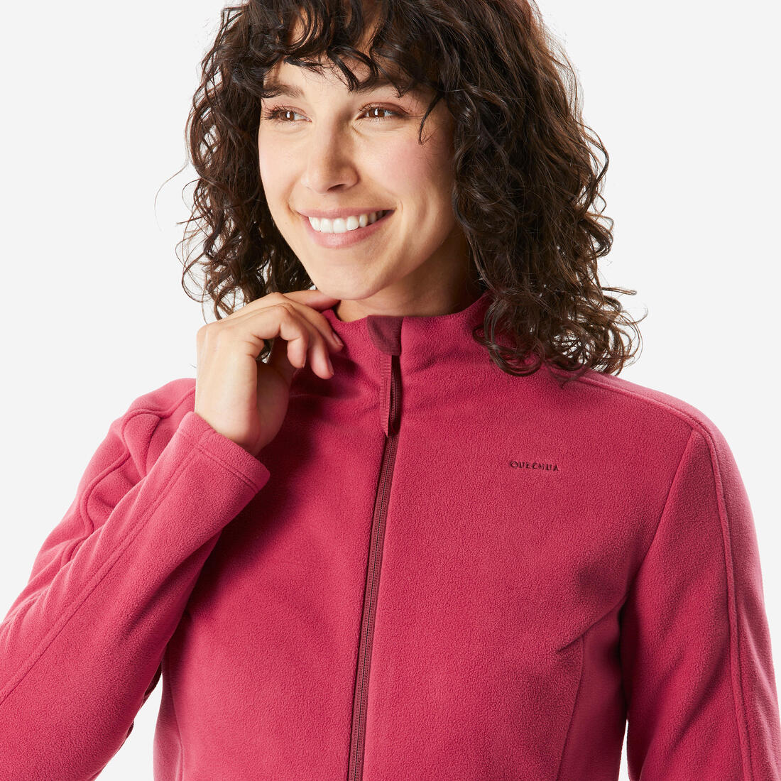 Polaire de randonnée montagne femme, MH500 full zip