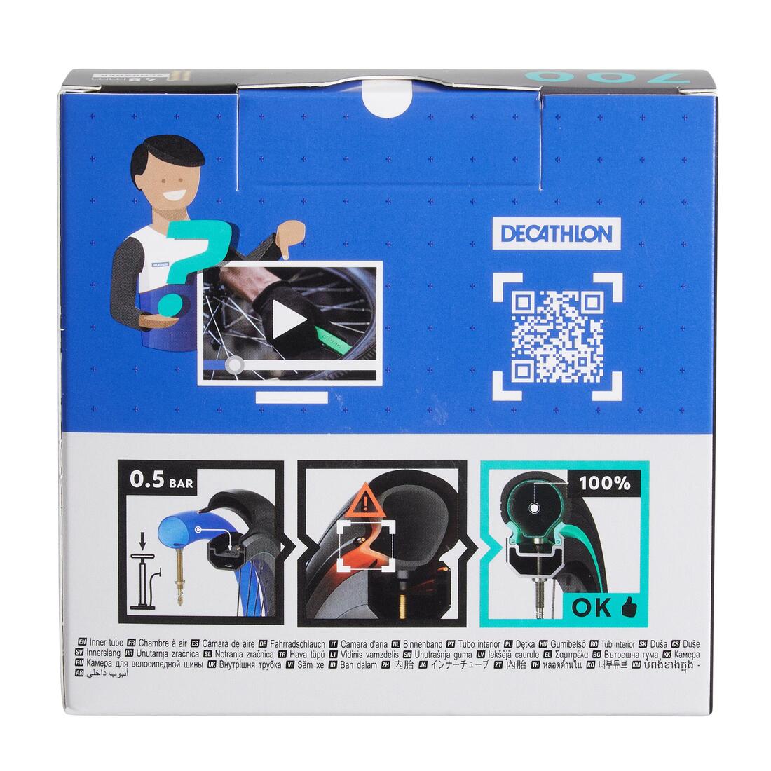 Chambre a air 700x35/45 schrader auto reparante
