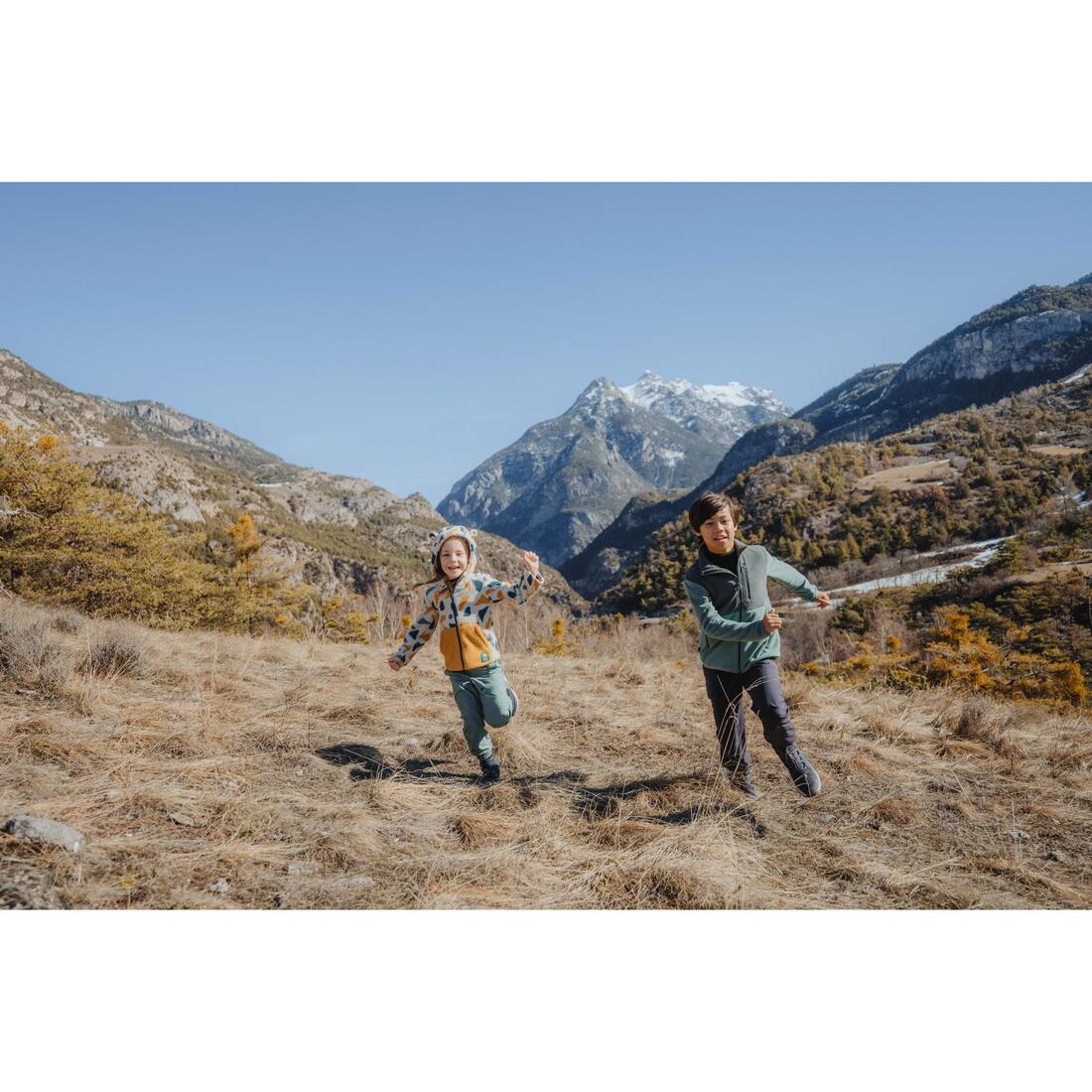 Veste polaire de randonnée enfant 7-15 ans, MH500 bleu et