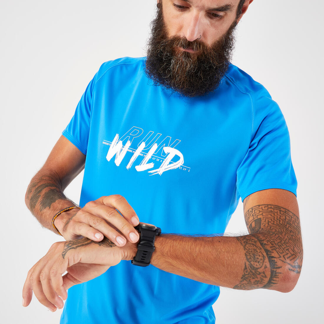 T-shirt de trail running résistant Homme - KIPRUN Run 500 Graph