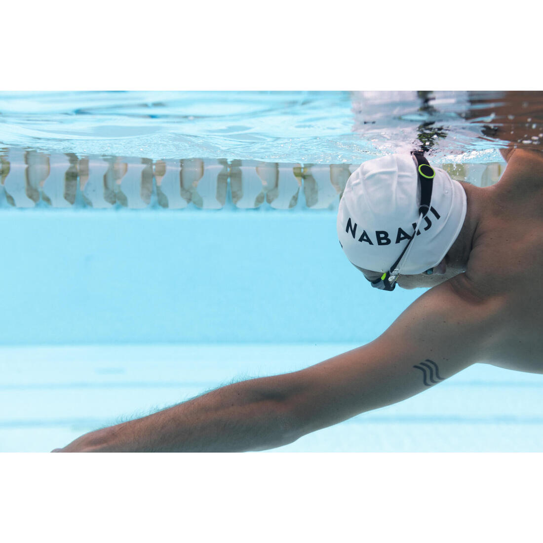 Lunettes De Natation TURN - Verres Miroirs - Taille Unique - Noir Blanc Rouge