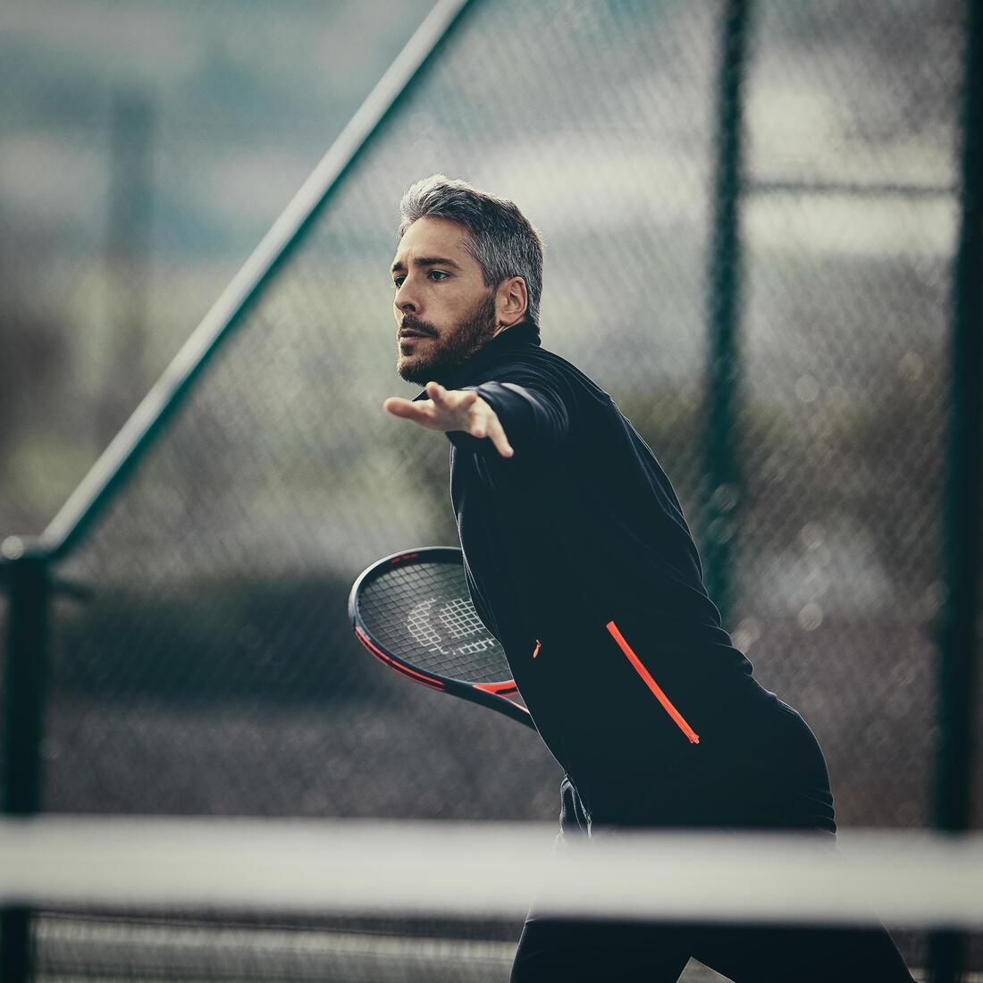 Veste de tennis Homme TJA 900 Noir