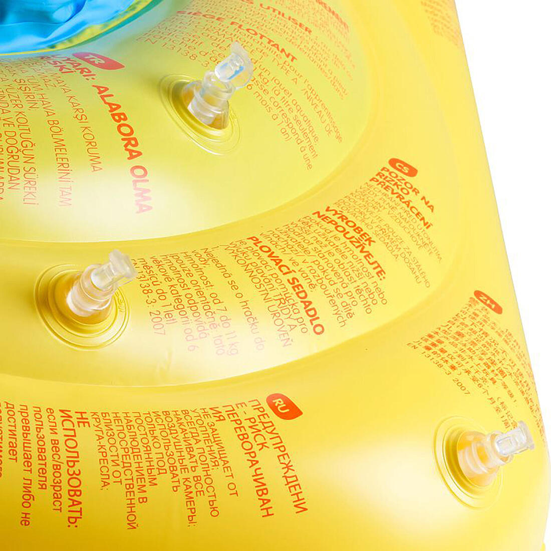 Bouée siège de piscine avec poignées Bébé 7-11kg - jaune