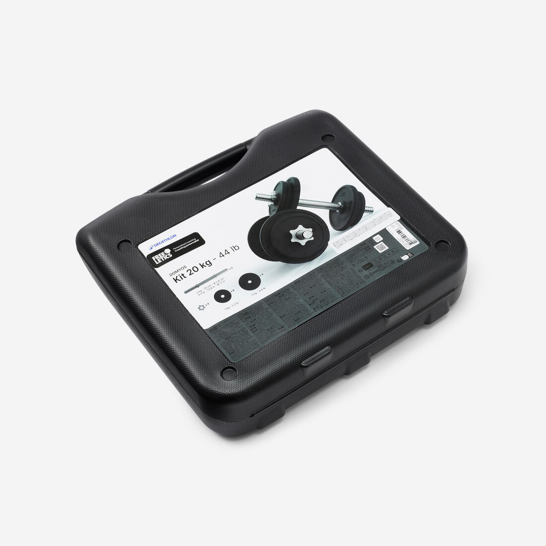 Kit haltères de musculation 20 kg avec disque de fonte en partie recyclée