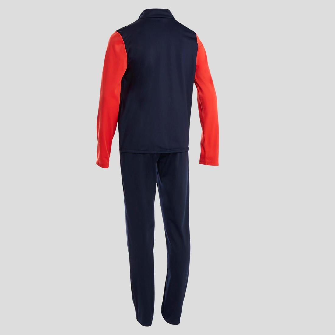 Survêtement enfant synthétique respirant - Gym'y bleu, pantalon marine