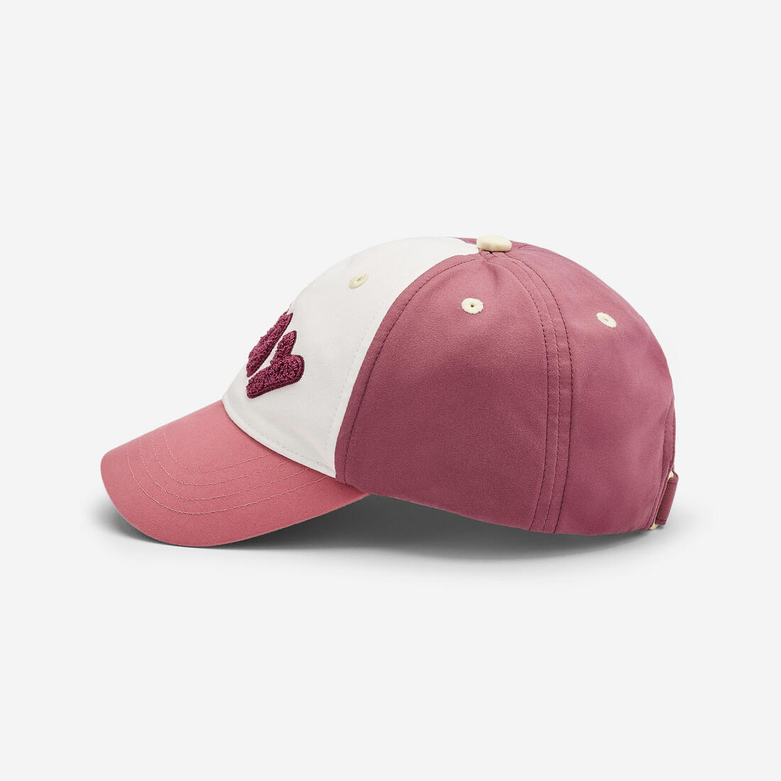 Casquette multisport ajustable bébé mixte, Rose blanc terracotta