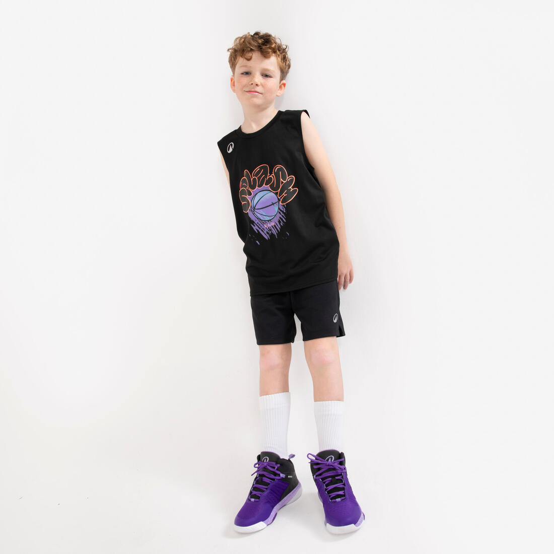 MAILLOT BASKETBALL SANS MANCHE ENFANT - TS500 FAST